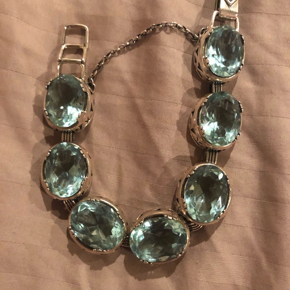 Aqua Glass Bracelet